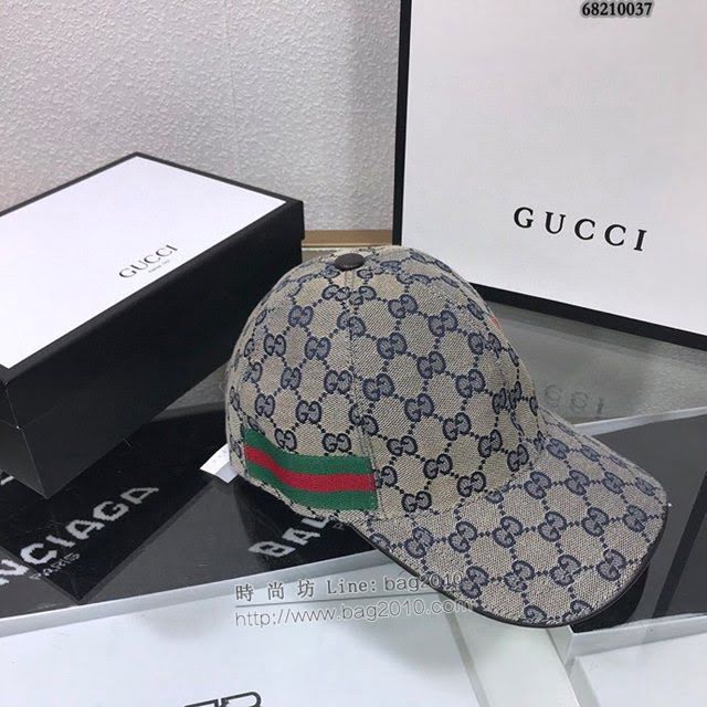 Gucci男女同款帽子 古馳GG印花鴨舌帽棒球帽  mm1032